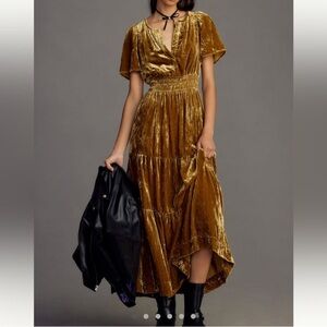 Anthropologie The Somerset Maxi Dress : velvet edition